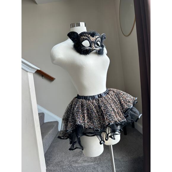 Leopard Print Costume Skirt with Mask - Picture 2 of 10